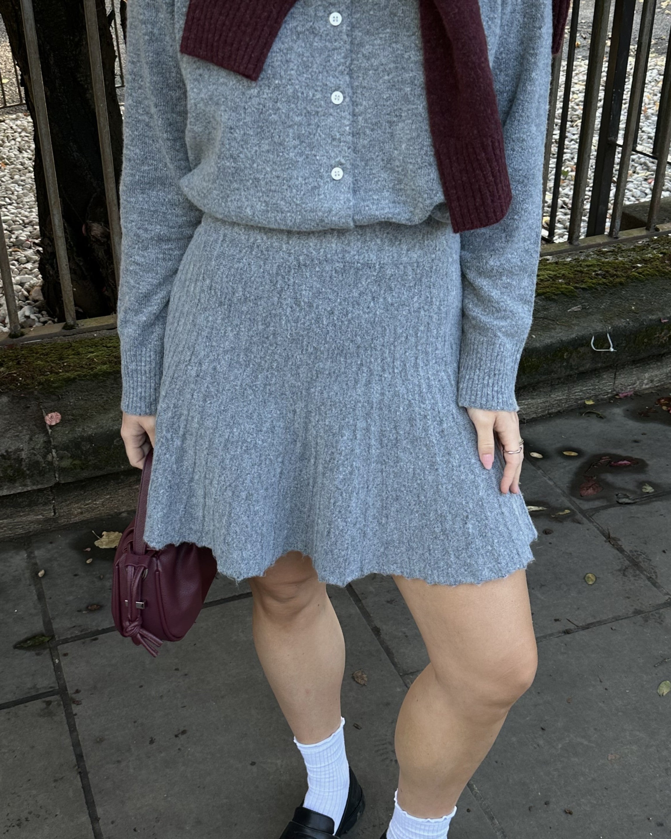 VMMACY Short Skirt - Medium Grey Melange